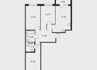 Продажа трехкомнатной квартиры, 81.8 м2, Санкт-Петербург