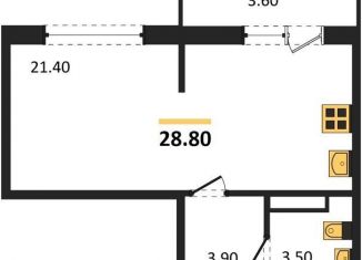 Продается квартира студия, 28.8 м2, Новосибирская область, улица Титова, с1