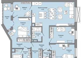 Продажа 4-ком. квартиры, 121 м2, Екатеринбург, метро Чкаловская