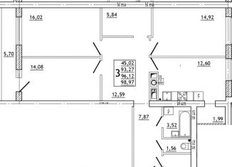 Продается трехкомнатная квартира, 99 м2, Смоленская область