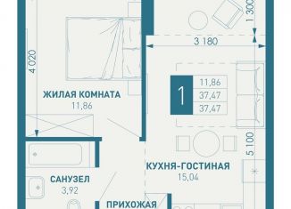 Продается 1-комнатная квартира, 37.5 м2, Краснодарский край