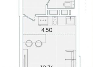 Продам квартиру студию, 24 м2, Мурино, Графская улица, 6с2