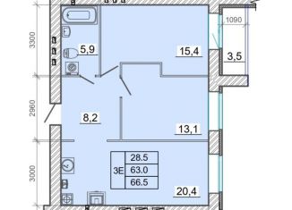 Продаю двухкомнатную квартиру, 66.5 м2, Ивановская область