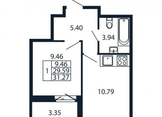 Продается двухкомнатная квартира, 32.9 м2, Ленинградская область