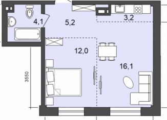 Продам квартиру свободная планировка, 40.6 м2, Иркутск, Свердловский округ