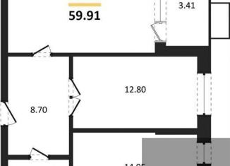 Продам 2-ком. квартиру, 59.9 м2, Воронежская область, набережная Чуева, 7