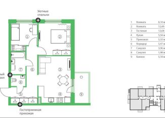 Продам 3-ком. квартиру, 60.7 м2, Карелия