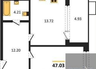 Продам 1-ком. квартиру, 47 м2, Воронеж, набережная Чуева, 7, Железнодорожный район