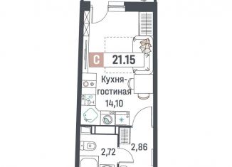 Продается квартира студия, 21.2 м2, Мурино