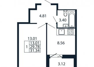 Продается 1-ком. квартира, 32.9 м2, Ленинградская область