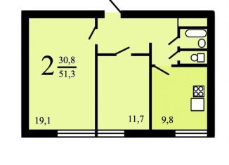 Продается 2-комнатная квартира, 51.3 м2, Москва, улица Тёплый Стан, 15к5