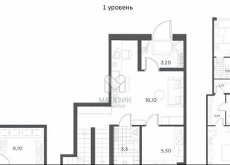 Трехкомнатная квартира на продажу, 128.4 м2, Санкт-Петербург, 20-я линия Васильевского острова, 5, метро Василеостровская