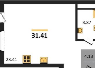 Продам квартиру студию, 31.4 м2, Воронеж, Железнодорожный район, набережная Чуева, 7