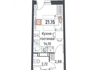 Квартира на продажу студия, 21.2 м2, Мурино