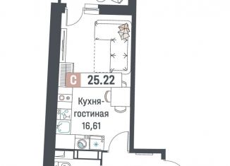 Продается квартира студия, 25.2 м2, Мурино