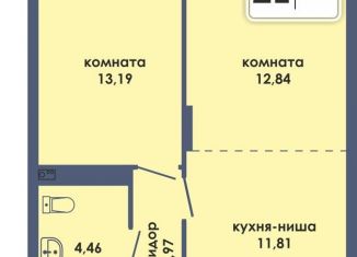 Продам 2-ком. квартиру, 51.7 м2, Пермь