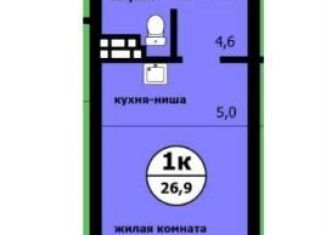 Продаю квартиру студию, 26.9 м2, Красноярский край, Вишнёвая улица