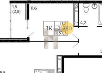 Продажа 1-ком. квартиры, 37.3 м2, Ростовская область, проспект Маршала Жукова, 26к5