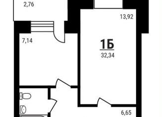 Продажа 1-комнатной квартиры, 32.3 м2, рабочий посёлок Тучково, микрорайон Дружный, 14