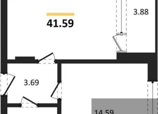 Продается 1-комнатная квартира, 41.6 м2, Воронеж, Левобережный район, Ленинский проспект, 108А