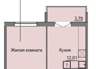 Продается однокомнатная квартира, 38.6 м2, Киров, улица Романа Ердякова, 9, Октябрьский район