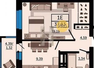 Продается однокомнатная квартира, 37.8 м2, Ростовская область