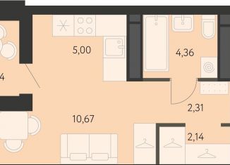 Продам квартиру студию, 25.5 м2, Екатеринбург, улица Вильгельма де Геннина, 23