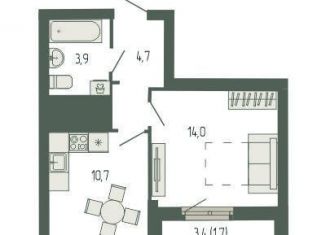 Продам 1-комнатную квартиру, 35.1 м2, Екатеринбург, метро Ботаническая, площадь Жуковского, 8