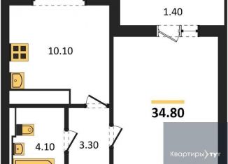 Продам 1-комнатную квартиру, 34.8 м2, Воронеж, улица Загоровского, 13к2