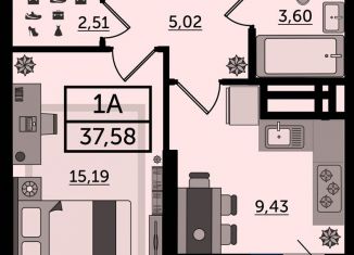 1-ком. квартира на продажу, 37.6 м2, Ростов-на-Дону