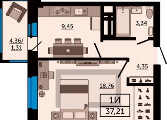 Продается 1-комнатная квартира, 37.2 м2, Ростов-на-Дону