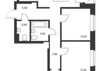 4-ком. квартира на продажу, 83.4 м2, Новосибирск