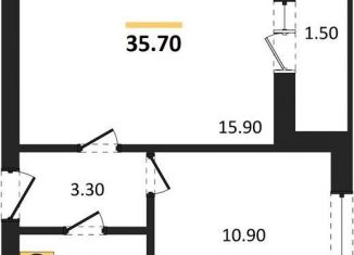 1-комнатная квартира на продажу, 35.7 м2, Воронеж, Центральный район, улица Загоровского, 13к2