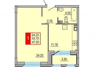 Продам 1-комнатную квартиру, 47.2 м2, Тверь