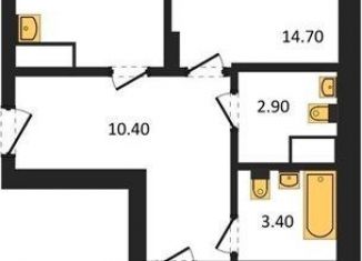 Продажа двухкомнатной квартиры, 58.7 м2, Воронеж, бульвар Содружества, 1