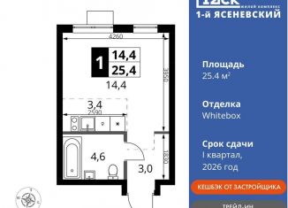 Продается квартира студия, 25.4 м2, деревня Румянцево, СНТ Гипрохим, 1Ас1