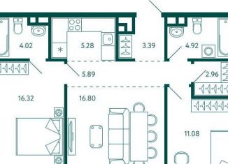 Продается квартира свободная планировка, 70.7 м2, Республика Башкортостан