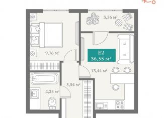 Продаю 1-комнатную квартиру, 36.6 м2, Тюменская область, Алматинская улица, 10