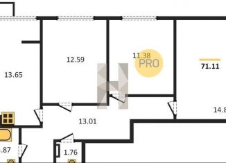 Продажа 3-комнатной квартиры, 71.1 м2, Новосибирск, Красногорская улица