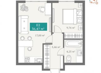 Продажа 1-комнатной квартиры, 36.5 м2, Тюмень, Алматинская улица, 10