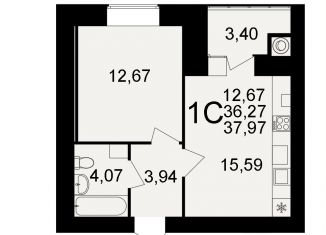 Продаю 1-комнатную квартиру, 38 м2, Рязань, улица Княжье Поле, 10