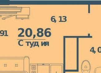 Продаю квартиру студию, 20.9 м2, Ульяновск, ЖК Юность, жилой комплекс Юность, 3