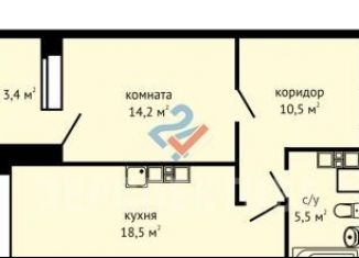 Продается 1-комнатная квартира, 40 м2, Ижевск, ЖК Ривьера Парк, улица Максима Горького, 149