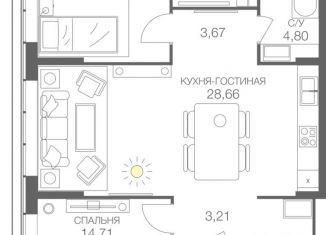 3-комнатная квартира на продажу, 81.9 м2, Москва, станция Шелепиха, Шелепихинский тупик