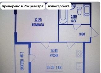 Продаю двухкомнатную квартиру, 35.6 м2, Санкт-Петербург, улица Дыбенко, ЖК Цивилизация