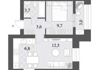 Продажа двухкомнатной квартиры, 39.3 м2, Волгоград, Советский район