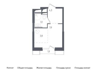 Продается квартира студия, 20.1 м2, деревня Раздоры, ЖК Спутник