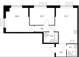 Продам 2-комнатную квартиру, 65 м2, Москва, метро Бибирево