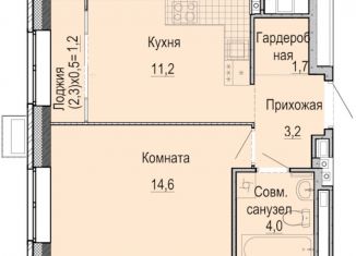 Продам 1-ком. квартиру, 34.7 м2, Ижевск