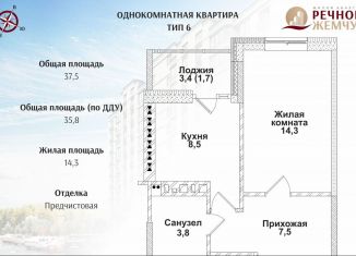 Продам однокомнатную квартиру, 35.8 м2, Батайск, улица Половинко, 286